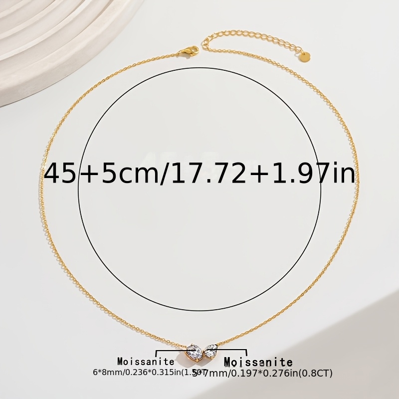 Women's 925 Silver Moissanite Pendant Necklace — Everyday Style